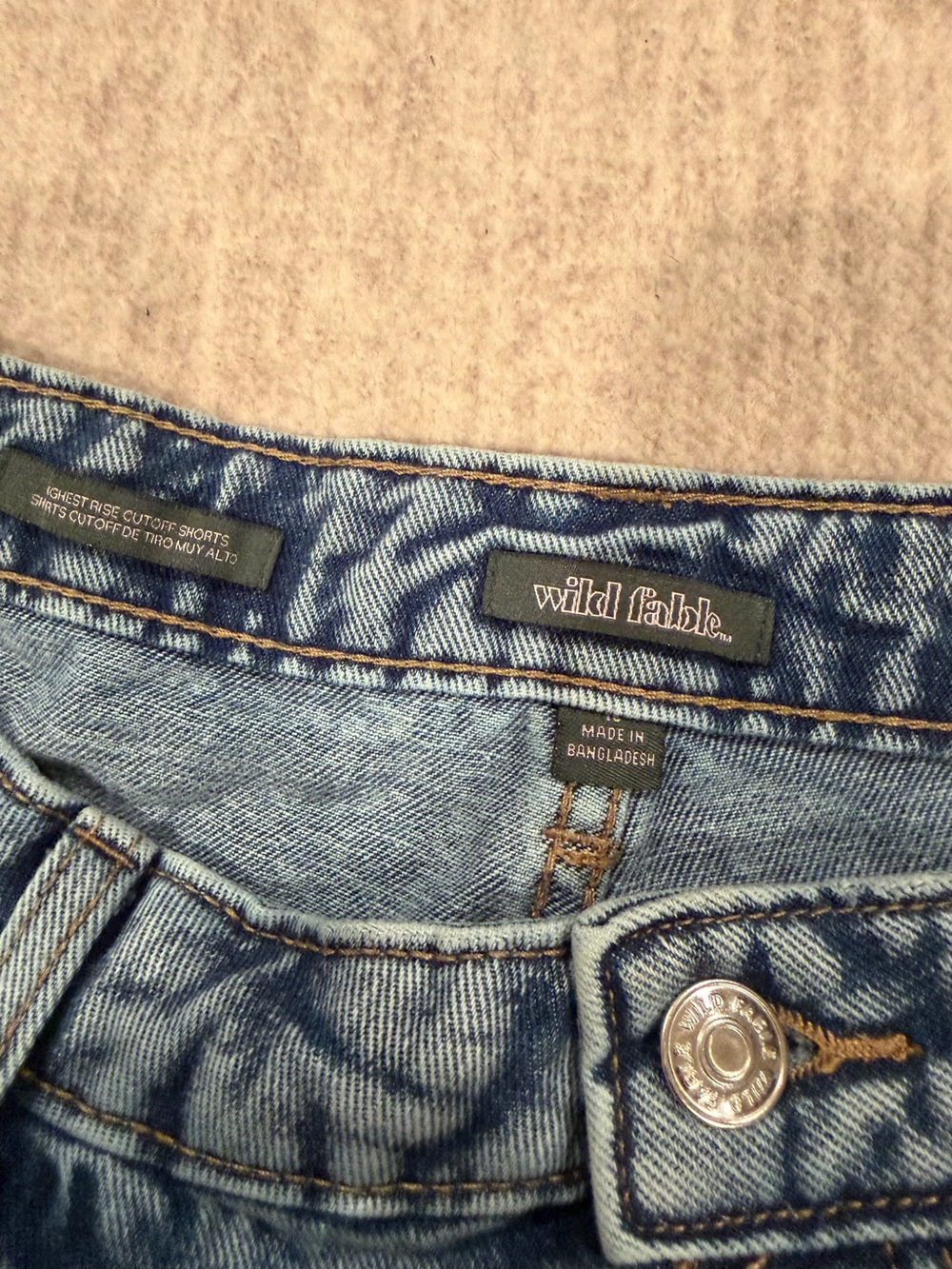 Target Wild Fable Denim High-Waist Distressed Women’s Shorts - Blue - Picture 3 of 3